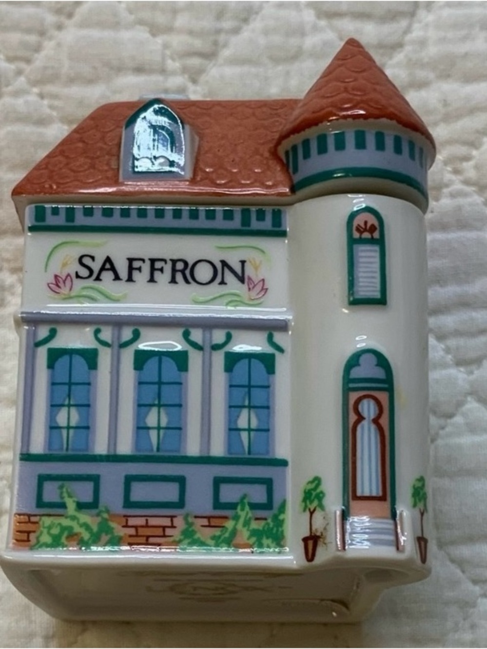 Lenox Spice Village 1989 Vintage Saffron Spice Jar House Replacement